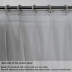 Semi Sheer Silk Crepe Pinch Pleated Curtain Single Panel - Grey