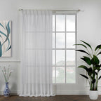 Semi sheer linen texture pinch pleated curtains, semi sheer linen look curtains, 100% polyester curtains, pinch pleat curtains, linen look drapes, light filtering curtains, decorative window panels, elegant window treatments, living room curtains, bedroom curtains, dining room curtains, nursery curtains, custom size curtains, custom drapes, privacy curtains, modern home decor, textured curtains, farmhouse curtains, stylish curtain panels, home furnishings