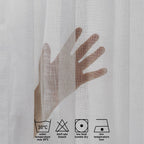 Semi Sheer Linen Pinch Pleated Curtain Single Panel - White