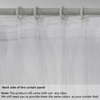 Semi Sheer Linen Pinch Pleated Curtain Single Panel - White