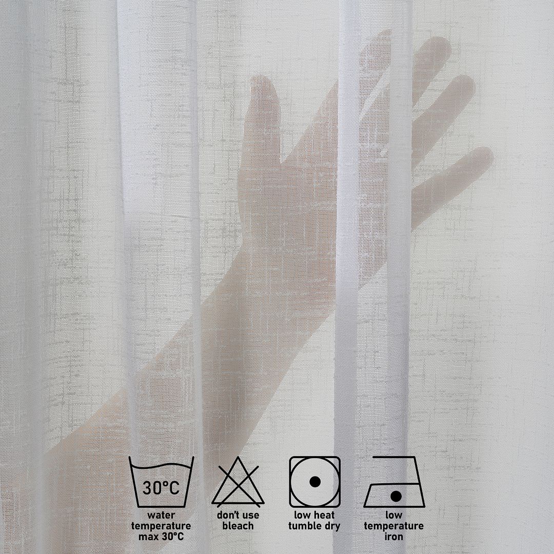 Semi Sheer Linen Curtain Single Panel - Ecru