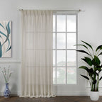 Semi sheer linen texture pinch pleated curtains, semi sheer linen look curtains, 100% polyester curtains, pinch pleat curtains, linen look drapes, light filtering curtains, decorative window panels, elegant window treatments, living room curtains, bedroom curtains, dining room curtains, nursery curtains, custom size curtains, custom drapes, privacy curtains, modern home decor, textured curtains, farmhouse curtains, stylish curtain panels, home furnishings
