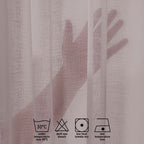 Semi Sheer Linen Curtain Single Panel - Rose Pink
