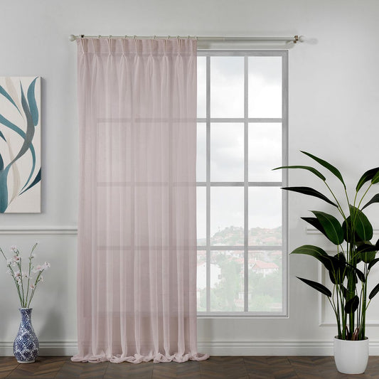 Semi sheer linen texture pinch pleated curtains, semi sheer linen look curtains, 100% polyester curtains, pinch pleat curtains, linen look drapes, light filtering curtains, decorative window panels, elegant window treatments, living room curtains, bedroom curtains, dining room curtains, nursery curtains, custom size curtains, custom drapes, privacy curtains, modern home decor, textured curtains, farmhouse curtains, stylish curtain panels, home furnishings