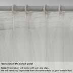 Semi Sheer Linen Pinch Pleated Curtain Single Panel - Rose Pink