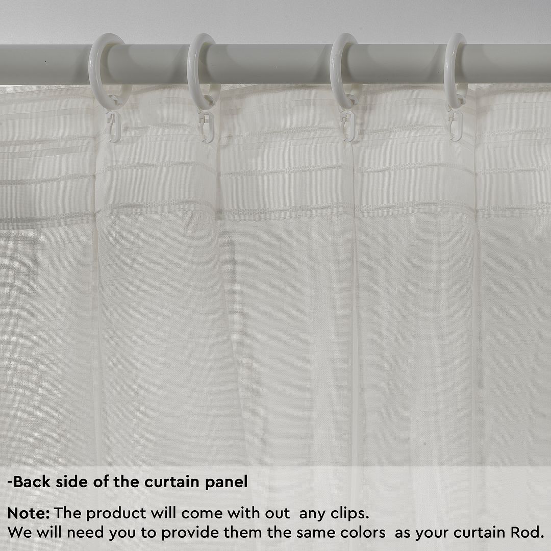 Semi Sheer Linen Pinch Pleated Curtain Single Panel - Rose Pink