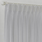 Semi Sheer Linen Pinch Pleated Curtain Single Panel - Light Grey