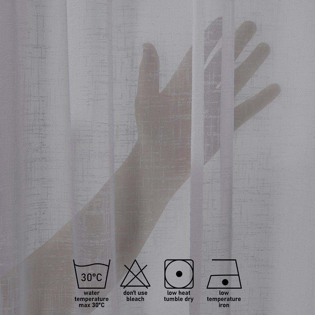 Semi Sheer Linen Curtain Single Panel - Grey