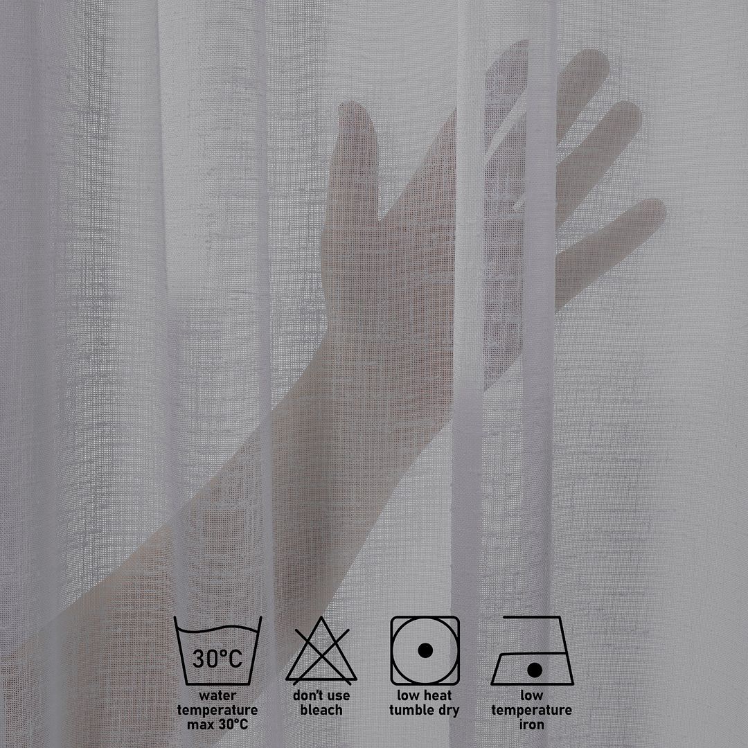 Semi Sheer Linen Curtain Single Panel - Grey