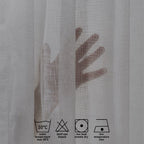 Semi Sheer Linen Pinch Pleated Curtain Single Panel - Grey