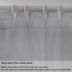 Semi Sheer Linen Pinch Pleated Curtain Single Panel - Grey