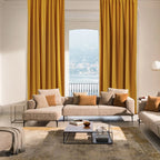 Decorative Pinch Pleated Curtain Single Panel - Mustard Yellow