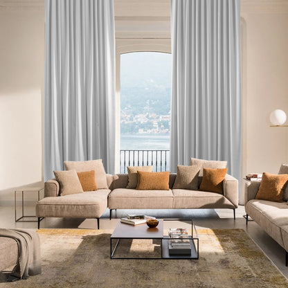 Decorative Pinch Pleated Curtain Single Panel - Pure White