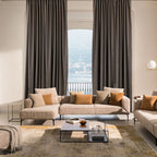 Decorative Pinch Pleated Curtain Single Panel - Grey