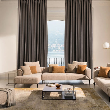 Decorative Pinch Pleated Curtain Single Panel - Grey