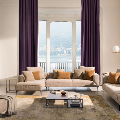 Decorative Pinch Pleated Curtain Single Panel - Purple