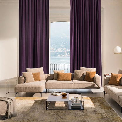 Decorative Pinch Pleated Curtain Single Panel - Purple
