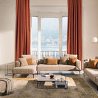 Decorative Pinch Pleated Curtain Single Panel - Burnt Orange