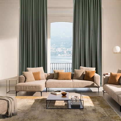 Decorative Pinch Pleated Curtain Single Panel - Leaf Green