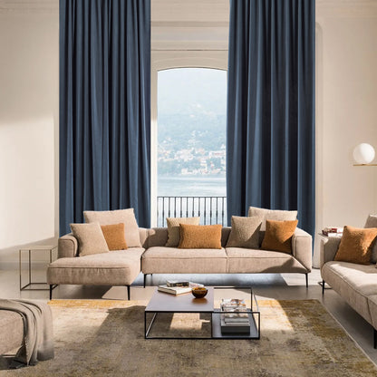 Decorative Pinch Pleated Curtain Single Panel - Sky Blue