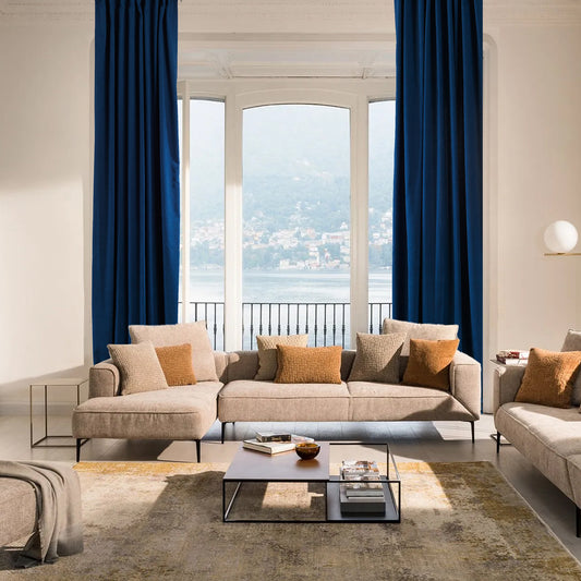 Decorative Pinch Pleated Curtain Single Panel - Navy Blue