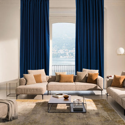Decorative Pinch Pleated Curtain Single Panel - Navy Blue