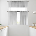 Sheer silk crepe kitchen valances, sheer silk crepe valance, kitchen window valance, light filtering kitchen curtains, decorative kitchen valance, elegant window topper, modern kitchen decor, luxury kitchen valance, café window curtain, custom kitchen valance, rod pocket valance, sheer window treatment, kitchen window curtains, stylish window valance, home decor, window furnishings, decorative kitchen window topper
