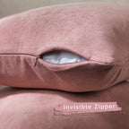 Decorative Cushion Covers Set of 2 Hidden Zipper - Rose Pink