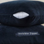 Decorative Cushion Covers Set of 2 Hidden Zipper - Royal Blue