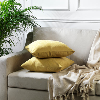 Decorative Cushion Covers Set of 2 Hidden Zipper - Olive Green