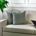 Decorative Cushion Covers Set of 2 Hidden Zipper - Leaf Green