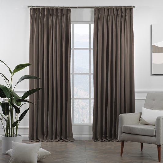 Lilijan Home decorative pinch pleated curtains, faux velvet look curtains, 100% polyester curtains, pinch pleat curtains, decorative window curtains, luxury drapes, elegant curtain panels, living room curtains, bedroom curtains, dining room curtains, nursery curtains, custom size curtains, custom drapes, privacy curtains, modern home decor, soft textured curtains, wrinkle resistant curtains, stylish window treatments, home furnishings