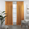 Decorative Pinch Pleated Curtain Single Panel - Mustard Yellow
