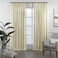 Decorative Pinch Pleated Curtain Single Panel - Cream