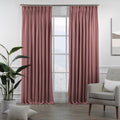 Decorative Pinch Pleated Curtain Single Panel - Rose Pink