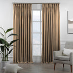 Decorative Pinch Pleated Curtain Single Panel - Beige