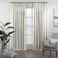 Decorative Pinch Pleated Curtain Single Panel - Off White