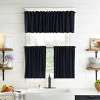 Decorative Kitchen Valances Set of 3 - Royal Blue