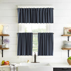 Decorative Kitchen Valances Set of 3 - Sky Blue