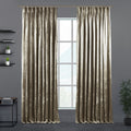 Shiny Velvet Pinch Pleated Curtain Single Panel - Beige