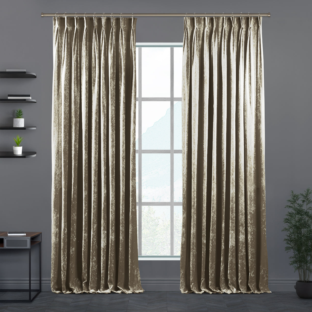 Lilijan Home shiny velvet pinch pleated curtains, shiny velvet curtains, pinch pleat curtains, velvet window curtains, luxury curtains, decorative drapes, elegant window treatments, living room curtains, bedroom curtains, dining room curtains, nursery curtains, custom curtains, custom size curtains, tailored pleated curtains, soft velvet curtains, privacy curtains, modern home decor, curtain panels, stylish window drapes, luxury home furnishings
