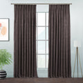 Matte Velvet Pinch Pleated Curtain Single Panel - Liver