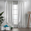 Matte Velvet Curtain Single Panel - White