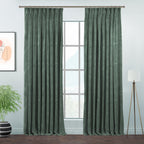 Matte Velvet Pinch Pleated Curtain Single Panel - Xanadu