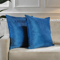 Matte Velvet Cushion Covers Set of 2 Hidden Zipper - Honolulu Blue