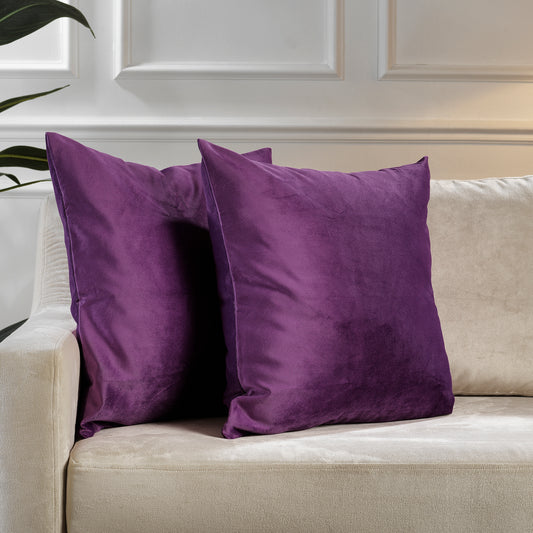 Matte Velvet Cushion Covers Set of 2 Hidden Zipper - Eminence