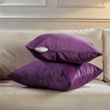 Matte Velvet Cushion Covers Set of 2 Hidden Zipper - Eminence