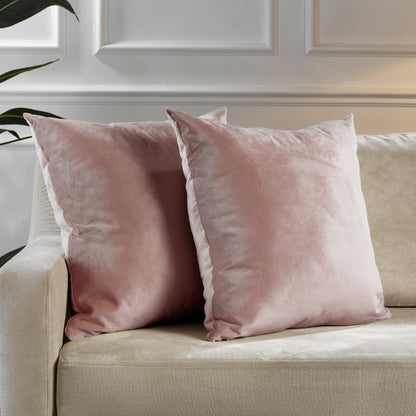 Matte Velvet Cushion Covers Set of 2 Hidden Zipper - Salt