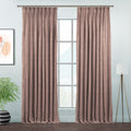 Matte Velvet Pinch Pleated Curtain Single Panel - Salt
