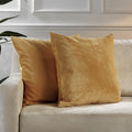 Matte Velvet Cushion Covers Set of 2 Hidden Zipper - Dijon